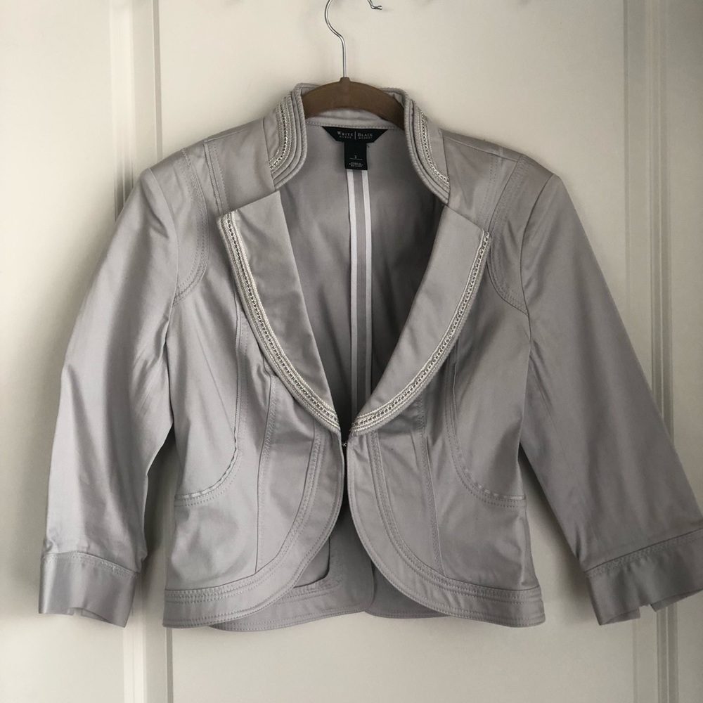 Silver Cropped Blazer - WHBM **PRICE DROP**